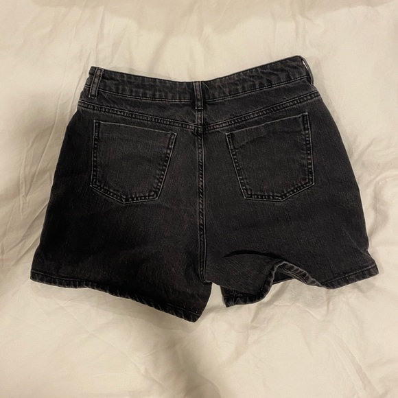 ASOS Black Denim Mom Shorts - Picture 2 of 9